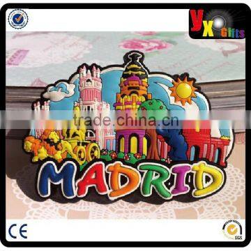 SOUVENIR Rubber FRIDGE MAGNET----- MADRID SPAIN