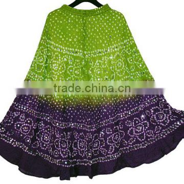 Cotton Bandej Skirts, Bandhani Bandhej Skirts