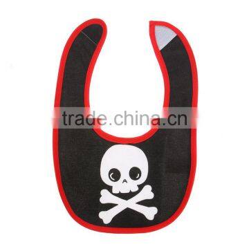 Cotton Fabric With Peva Backing Alternative Skull Crossbones Baby Bib photo-5