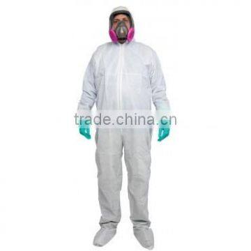 Nonwoven worker`s overall uniforms with zippers