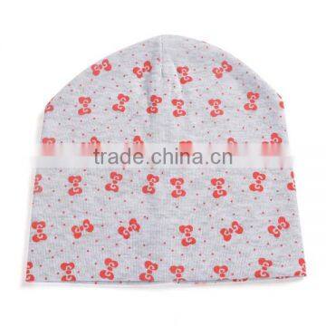 Winter Korea Style 100%cotton Cute Boys&girls Bowknot Pattern Baby Beanie Hat photo-6