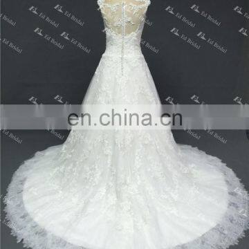 LN10 2016 Lastest Designs China Supplier Reliable Manufacture See Through Back Real Sample Picture Wedding Gown photo-4