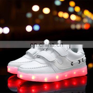 Factory Wholesale New USB Rechargeable Kids LED Luminous Light Shoes Children Kids Led Shoes Sneakers photo-4