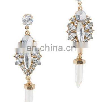 Brenda Raw Crystal Drop Earrings Crystal Point Earrings