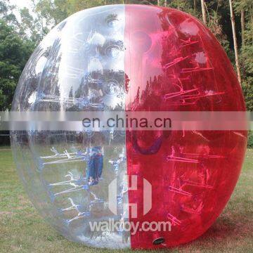 HI CE 800W blowers 0.8mm pvc Dia 1.2m/Dia 1.5m/Dia 1.7m human sized plastic soccer bubble ball size 3