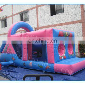 Factory price outdoor obstacle course equipment,inflatable obstacle course with slide for inflatable games