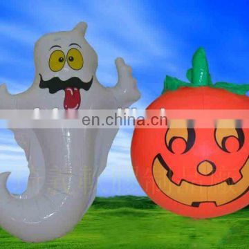 Inflatable Halloween Ghost and Pumpkins