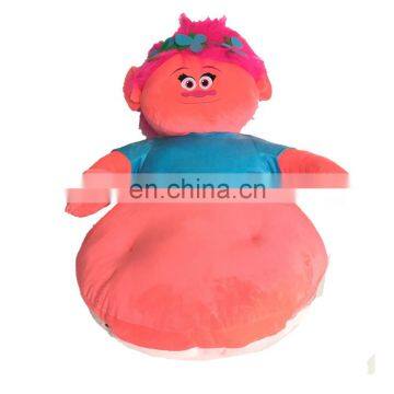 Long hair girl doll cute plush stuffed functional cushion sofa kids toy