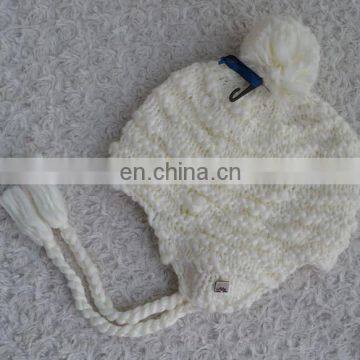 Top Fashion Style for 2016 Winter Handmaking Winter Beanie Hat With Big Top Pom Pom photo-3