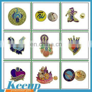 Various fashion Metal logo pins Badges Custom Printed