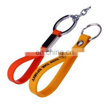 New Style cheap custom best friend keychain elastic silicon no minimum