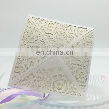 High quality laser cut wedding invitation card