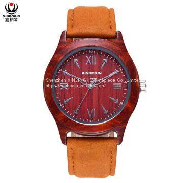 XINBOQIN Supplier Custom Personalized Stylish Cheap Elegant Quartz Men Wood Watch