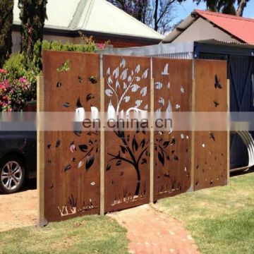 Decoration Outdoor Corten steel Garden Screen