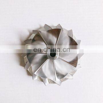 T04E 57.04/76.07mm 7+7 blades high performance turbocharger milling/aluminum 2618/billet compressor wheel