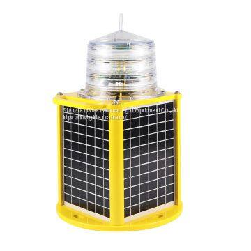 FAA L-864/865 medium intensity type B solar powered red flashing aircraft warning beacon / solar obstruction lamp