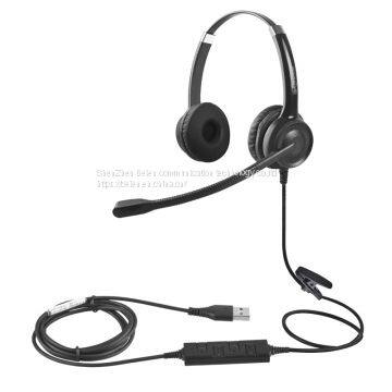 China Beien CS12 USB telephone call center headset noise-cancelling headset customer service