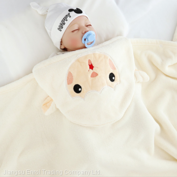 Multi-function Hooded Baby Bath Towel Cartoon Pattern