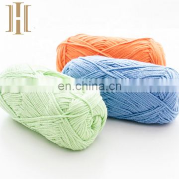 Hand knitting yarn baby crochet and recycled cotton yarn dyed for fabric