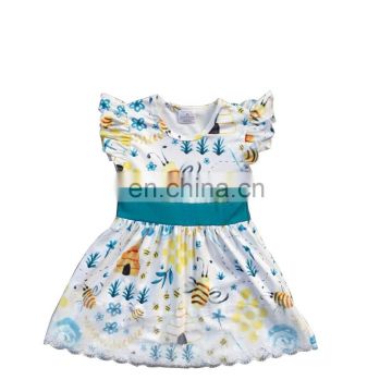 YIFAN cute printing summer baby/kids casual dress