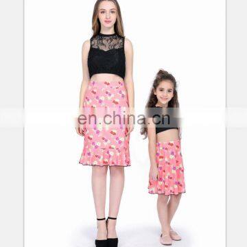 2019 Summer Lace Neckline Family Clothes Set Wholesale Mommy And Me Dresses (this Link for Girls,1-12years) photo-5