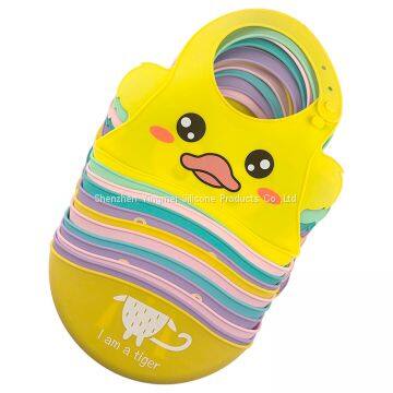 New Design Food Grade Soft Silicone Baby Bibs for Babies Easily Wipe Clean photo-2