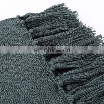 Solid Blanket Cross Woven Couch Throw Christmas Knitted Blankets Made In China photo-3