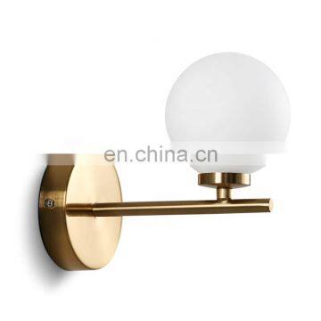 Modern Gold New Design Home Decoration Simplicity Glass Ball Bed Side Wall Lamp photo-2