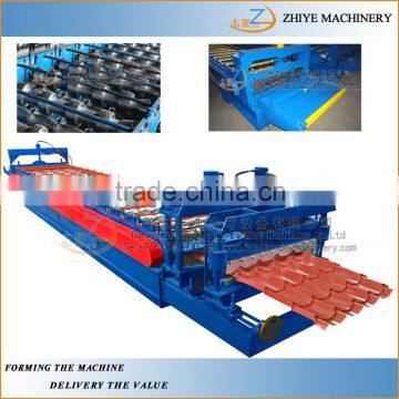 Steel Structural Glazed Tiles Roll Forming Machine/Step Tile Sheet Roof Making Machine