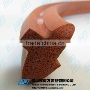 red closed cell foam heat resistant rubber strip