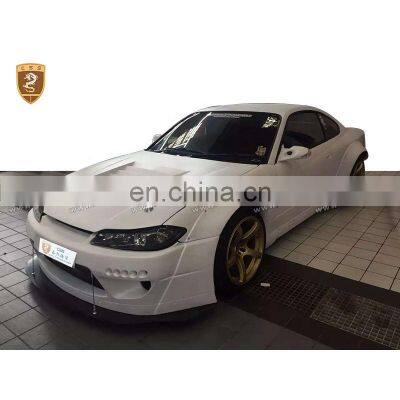 High quality rocket bunny style wide body kit for nisan S15 in frp