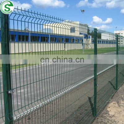 3D PVC powder coated curved galvanized wire mesh fence for highway