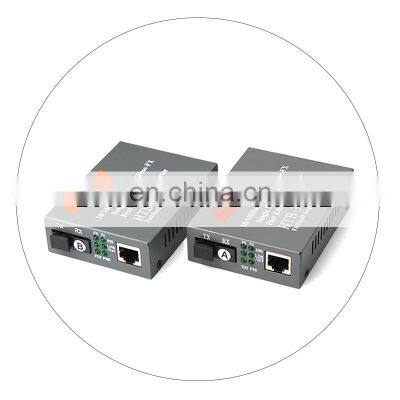 Fiber Optic Equipment Ethernet RJ45 Transceiver HTB-3100A/B NETLINK 10/100M SM Single Fiber SC Optical Media Converter