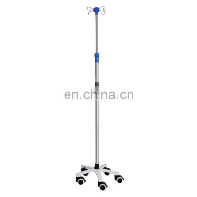 Hot selling kinds of types medical infusion stand with caster for hospital and clinic