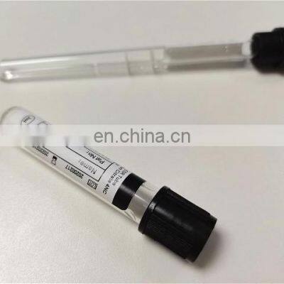 Black Cap Plasma Blood Collection Tube PET and Glass Material 1.6ml ESR Tube photo-2
