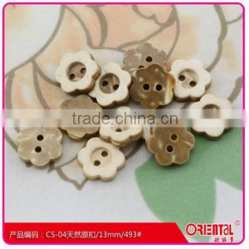 high end flower shape 2 holes natural coconutbutton