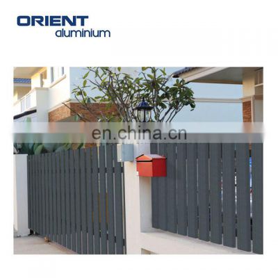 Wholesale easily assembled security s aluminium metal slat aluminum boundary wall fence with high quality