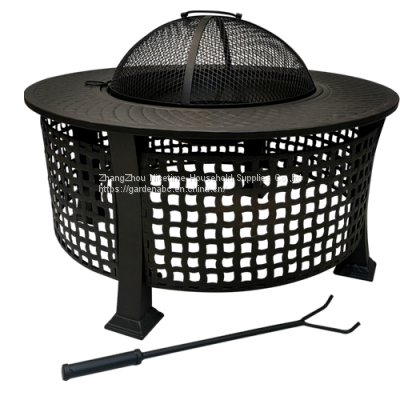 Large Metal Cylindrical Charcoal and Wood Burning Chiminea photo-3
