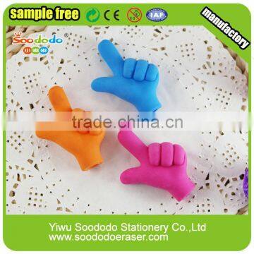 Novely Finger shaped Pencil Topper Erasers set