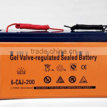 High Efficient Solar Battery for Solar PV, 200A 12V Gelled Quality Choice