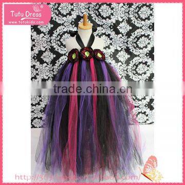 Black and purple flower girl dresses, dresses for girls of 1-13 years old