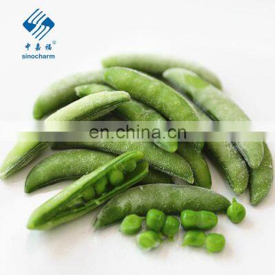 2020 New Crop  Length 4 - 9 cm Thickness < 12.5 cm Double Side Stringless IQF Frozen Sugar Snap Pea