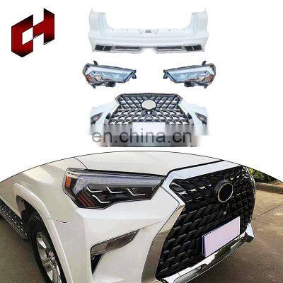 Ch Black Bumper Front Lip Support Splitter Rods Lamp Tuning Body Kit For Toyota 4 Runner 2010-2020 To Lexus Lx