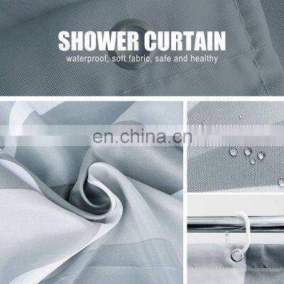 Ripple Modern Design Waterproof Peva Shower Curtains photo-5