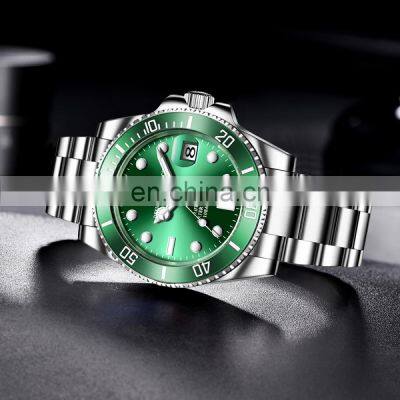 LIGE 6801 Luxury Automatic Watches Men Stainless Steel Waterproof Dive Watches Business Mechanical Watch photo-4
