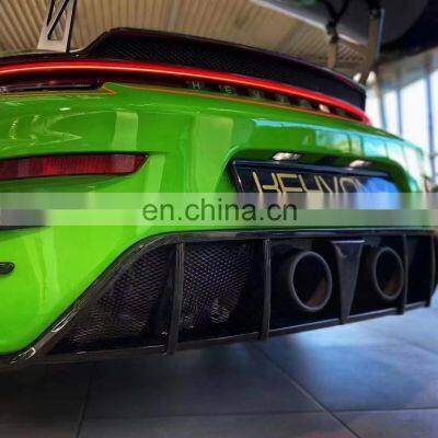 Runde Dry Carbon Fiber Material Front Bumper Front Lip Rear Bumper Hood Spoiler For Porsche 911 992 KEYNNY Style Body Kit photo-5