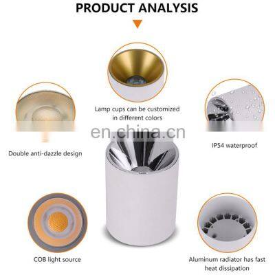 ALLWAY Factory Direct Adjustable Mounting Home Office Room Aluminum COB 20w LED Downlight photo-4