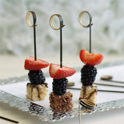 China Wholesale Knotted Bamboo Skewers appetizer food picks cocktail picks