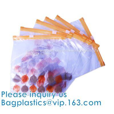 SLIDER LOCK BAG, PP SLIDER ZIPPER BAGS, WATER PROOF BAGS, GRID SLIDE SEAL BAGS, REUSABLE BAGS, SWIMWEAR BAGS photo-5