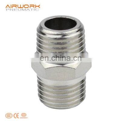 hose pipe brass screw pneumatic compression nipple pipe fittings bsp male threaded